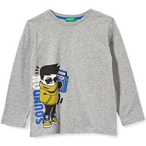 United Colors of Benetton jongens t-shirt, Melange Light Grey 501, 3 Maanden