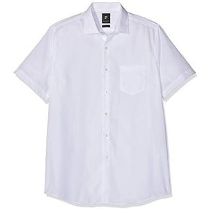Pierre Cardin Zakelijk overhemd voor heren, korte mouwen, Easy Care Denim Academy businesshemd, wit (wit 9000), 46 NL (Fabrikant maat:42)