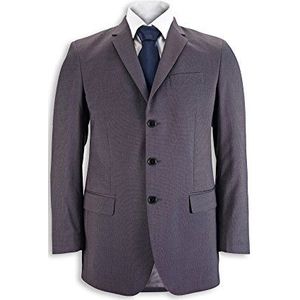 Alexandra Icona STC-NM2CH-48T Classic Fit Jacket voor heren, effen jas, lang, 77% polyester/21% viscose/2% elastaan, maat: 48, houtskool