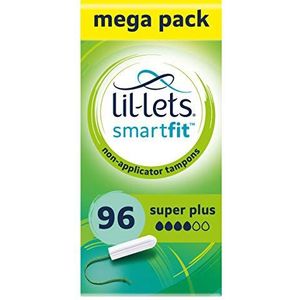 Lil-Lets Super Plus Tampons X 96 zonder applicator | 6 verpakkingen van 16 | Heavy Flow