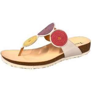 Think! Julia Duurzame teenslippers voor dames, Bianco Kombi 1000, 43 EU, Bianco Kombi 1000, 43 EU