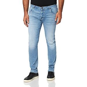 Timezone Heren Slim Scotttz Jeans, Sky Blue Wash, 30W x 34L