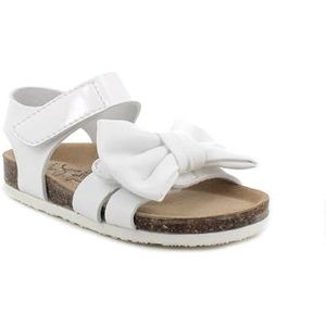 Primigi Birkenstock platte sandalen voor meisjes, wit, 27 EU, Wit, 27 EU