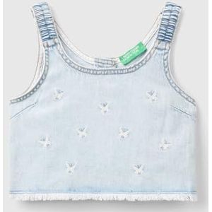 United Colors of Benetton Onderhemd voor meisjes en meisjes, Blauw, 122