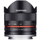 Samyang 8/2,8 lens Fisheye II APS-C Sony E handmatige focus fotolens, supergroothoeklens zwart