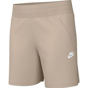 Nike FD2919-126 G NSW Club FT 5IN Short LBR Shorts Girl's SANDDRIFT/ZANDDRIFT/wit, maat XS