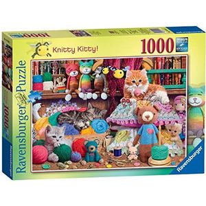 Ravensburger Knitty Kitty 1000-delige legpuzzel voor volwassenen en kinderen vanaf 12 jaar