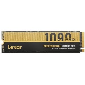 Lexar NM1090 Pro 2TB PCIe 5.0 Gen5 NVMe SSD – tot 14000 MB/s, geavanceerde thermische besturing, SSD DirectStorage voor IA-werklasten, games en laptopcreatie