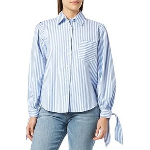 TILDEN Damesblouse met lange mouwen, Wit lichtblauw, S