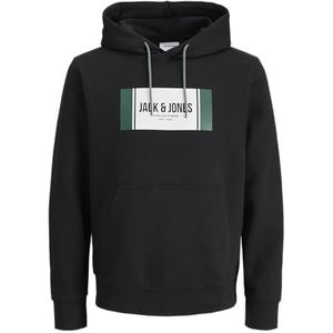 JACK & JONES Jjhayato Sweat Hood Pls - Plus Size, zwart, 5XL