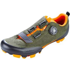 fizik Terra X5 Suede MTB schoenen Military groen/oranje Fluo 2020 wielschoenen wielersport schoenen, Militair groen oranje fluo, 46 EU