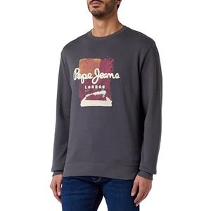 Pepe Jeans Melbourne Sweat Sweatshirt voor heren, Grijs (Thunder), XL