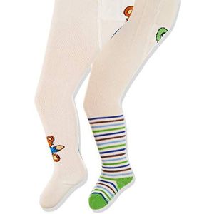 Playshoes Meisjesschildpad en teddybeer met comfortabele tailleband panty (verpakking van 2)