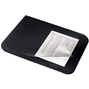 Leitz 53180095 bureauonderlegger, Soft-Touch, met afdekking, 40 x 53 cm, zwart