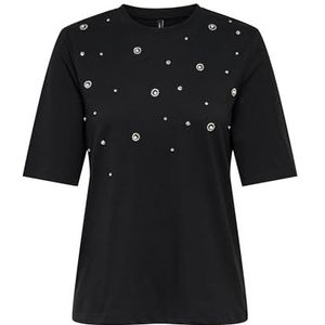 Onljulia Life S/S Top Box JRS, zwart, L