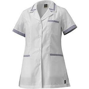 SIGGI - Kazak 'Silvia' met drie zakken - Stof van 65% polyester en 35% katoen - verschillende kleuren - Gewicht 130 g/m² - Maat: L - Varianten: wit