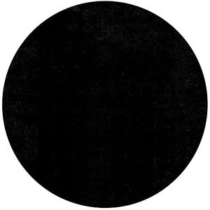 Mia´s Teppiche Olivia, woonkamertapijt, laagpolig, 120 cm rond, zwart