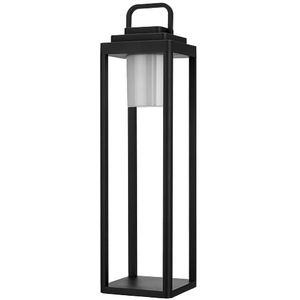 REV CAGE LED batterij lantaarn 500 stijlvolle buitenlamp met dimfunctie, balkondecoratie, tuindecoratie buiten, hoogte 50 cm, zwart