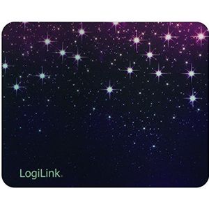 LogiLink ID0143 Golden Laser muismat, ""Outer Space"" design met micro-gestructureerd oppervlak donkerblauw