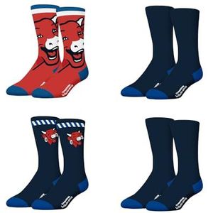 FREEGUN La Vache Qui Rit, herensokken van katoen, zacht en comfortabel (4 stuks), maat 39/42, C, 39-42 EU