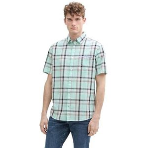 TOM TAILOR heren overhemd, 37319 - Mint Multicol Check, XL