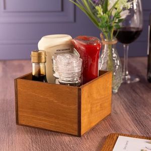 Krijtborden UK Condiment Houder Natural, Hout