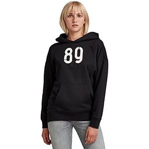 G-STAR Raw Graphic Back Snaps Hoodie Sweats voor dames, Zwart (Dk Black D20429-a613-6484), XXS