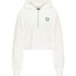 COSIMON Cropped Hoodie voor dames, wolwit, L