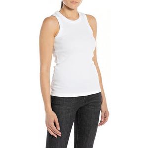 Replay Dames Slim fit RIPP Tanktop, 001, wit, XXS