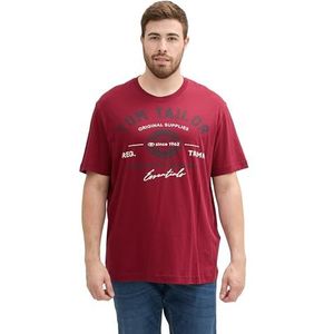 TOM TAILOR Heren Plussize T-shirt, 35930 - Deep Red, XXL