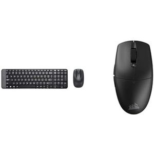 Logitech MK220 Compacte, Draadloze & CORSAIR M55 WIRELESS Lichtgewicht FPS Gaming
