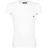 Emporio Armani Iconic T-shirt voor heren, met logo, pyjama-top, wit 2, S
