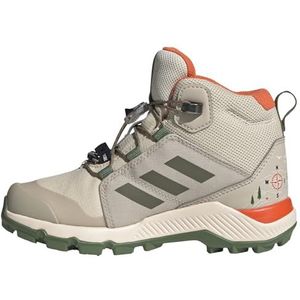 adidas Terrex Disney Mid Gore-Tex Hiking Shoes, non-voetbalschoenen, uniseks, kinderen, Wonder Beige Olive Strata Impact Oranje, 30.5 EU