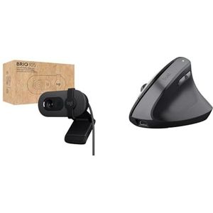 Logitech Brio 105 Business-webcam & Trust Yuno Draadloze Ergonomische Muis, Preventie