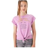 O42402_Girls T-shirt ss, Taffy pink., 128 cm