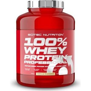 Scitec Nutrition 100% Whey Protein Professional - Verrijkt met extra aminozuren & spijsverteringsenzymen - Glutenvrij - Zonder palmolie, 2.35 kg, Vanille