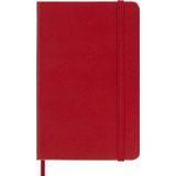 Moleskine gekleurd notitieboek (Pocket, Hardcover, blanco) rood