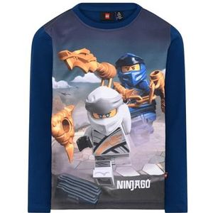 LWTAYLOR 713 - T-shirt L/S, Dark Blue, 128 cm