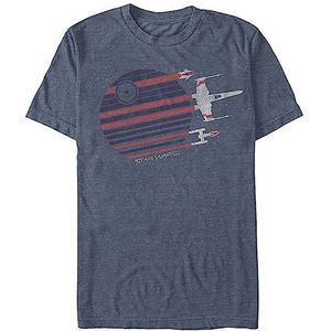Star Wars Rebel Flyby T-shirt voor heren, Marine Htr, 3XL