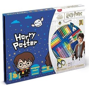 Maped - Harry Potter 65-delige kleurset – kleurpotloden + viltstiften + 1 schaar + 1 gum + krijt + glitterlijm