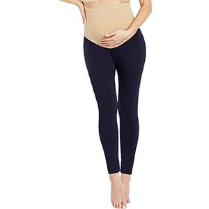 Motherhood Maternity Essentiële stretch volledige lengte Secret Fit buiklegging voor dames, marineblauw, XL