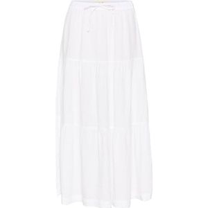 Part Two GetiaPW Damesrok Relaxed Fit Enkellengte rok, Helder Wit, 38