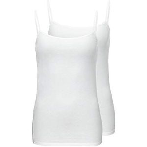 Schiesser Dames spaghettitop (pak van 2) onderhemd, wit (wit 100), 36