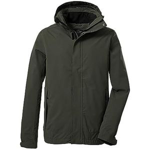 killtec Heren Functioneel jack/outdoorjack met afritsbare capuchon KOS 87 MN JCKT_XENIOS, olive, 4XL, 39147-000