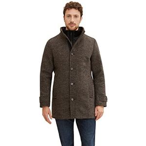 TOM TAILOR Uomini Wollen jas met binnenjas 1032506, 30509 - Salt Pepper Wool, XXL