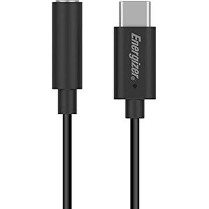 Energizer - Audio Jack naar USB-C adapter - audiokabel voor smartphones en tablets - zwart