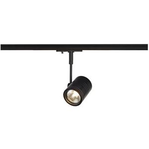 SLV 1-fase-systeem armatuur BIMA 1 / spot, led spot, plafondspot, plafondarmatuur, railsysteem, binnenverlichting / GU10 50W zwart