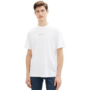 TOM TAILOR Denim T-shirt voor heren, 20000 - wit, L