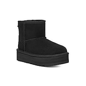 UGG Uniseks mini-platform voor kinderen, klassiek, trendy laarzen, Zwart, 43 EU