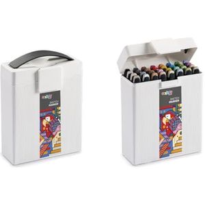 Carioca Plus Sketch Marker, harde doos met dubbele punt, verschillende kleuren, 32 stuks